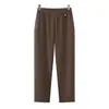 Pantalones mom rectos nuevos y elegantes de primavera y otoño para mujeres de 50 a 60 años, de corte holgado, sencillos y versátiles