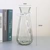 Venta al por mayor, jarrón de vidrio transparente europeo simple, rico en flores de bambú, arreglo floral, artesanías, jarrón, decoración de sala de estar