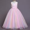 Nuevo vestido infantil, vestido de princesa, vestido de novia de encaje grande para niños, vestido largo con tutú, vestido tipo chaleco