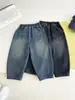 Wind Valley 2026 Inverno Novo Retrô Lavado Jeans Infantil Forrado com Fleece, Calça Longa Estilosa Rasgada para Meninos