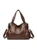 Bolso de Mano de Mujer Retro de Alta Gama Transfronterizo, Bolso de Hombro, Bolso Cruzado, Versátil y Moderno, Gran Capacidad, Bolso de Mamá de Cuero Suave