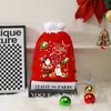 Bolsa de Presente de Natal Transfronteiriça Bolsa de Presente de Papai Noel de Desenho Animado Bolsa com Cordão de Veludo