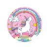 Amazon Unicornio Arcoíris Fiesta de Cumpleaños Plato de Papel Desechable Vaso de Papel Servilleta Cuchillo, Tenedor y Cuchara Traje Venta al Por Mayor de Fábrica