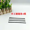 Palitos de Madera Pequeños DIY Hechos a Mano Brochetas de Bambú Palillos Desechables Material para Maquetas Set de Herramientas para Cortar y Pulir