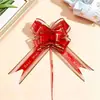 Nuevo 30 gasa de nieve mediana flor de tirar a mano cinta carta publicitaria moño flor de tirar regalo de cumpleaños empaque de regalo