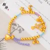 Estilo Lujo Ligero, Joyería de Mano Versátil Que No Se Desvanece por Mucho Tiempo, Pulsera de Amor de Oro Arena Antigua, Pulsera Cruz de Diamante al por Mayor