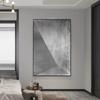 [Personalizado] Pintura Decorativa Geométrica Minimalista Moderna con un Toque Minimalista de Alta Gama, Arte de Pared Creativo para Entrada, Sala de Estar, Dormitorio, Comedor