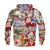 Nueva Serie Navideña 3 Periférico Personalizado Casual con Estampado Sudadera con Cremallera de Manga Larga Ropa Gruesa de Algodón Invierno