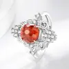 Anillos de Estilo Vintage de Alta Venta en Transmisión en Vivo con Piedras Preciosas de Colores, Chapados en Oro, Incrustados con Diamantes de Alto Carbono, Anillos de Joyería de Moda