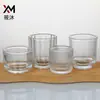 Taza Moderna de Vidrio Transparente para Velas Aromáticas Portavelas de Vidrio Transparente Espesado Adornos Decorativos Taza Vacía para Velas