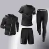 Ropa Deportiva Transfronteriza para Hombre Traje Deportivo Mallas de Secado Rápido Alta Elasticidad Entrenamiento de Carrera Ropa para Baloncesto Carrera Matutina Primavera y Otoño