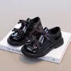Zapatos de Cuero para Niñas de 6-12 Años Zapatos de Princesa Lazo Estilo Primavera/Otoño Zapatos Pequeños de Cuero para Actuaciones Escolares Infantiles Suela Suave Zapatos Individuales