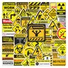 60 Peças de Placa de Aviso Retrô Adesivos Culturais e Criativos Papelaria Caderno Capa de Celular Decoração DIY Adesivos de PVC Atacado Transfronteiriço