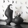 Escultura Geométrica Abstrata de Luxo Leve, Enfeites de Formato Especial, Escritório de Vendas de Showroom, Prateleira Antiga, Hall de Entrada, Obra de Arte Decorativa Suave para Interiores