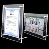 Atacado do Fabricante Moldura de Foto Acrílica de Mesa Pode Dingzhi Moldura de Certificado Transparente A4 Placa de Autorização Moldura de Foto