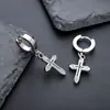 Brincos de Aço Titânio para Homens, Presilhas de Orelha com Franja e Cone Estilo Punk para Mulheres, Argolas de Orelha Unisex Estilo Sem Furo, Acessórios de Orelha Modernos de Aço Inoxidável