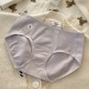 Ropa interior sin costuras de entrepierna extendida de 16 cm para mujer ~ Simple Algodón puro Cintura media Categoría a Algodón para bebé 7A Antibacteriano Calzones de talla grande
