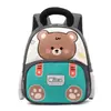 Mochila de jardín de infantes, gran capacidad, estampado de dibujos animados lindo, diseño de gatito moderno, adecuada para niñas de 3 años, bolso de hombro de moda