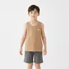 Colete infantil de algodão puro, colete pequeno para usar por baixo, camada interna respirável antibacteriana, pijama infantil, preço especial de liquidação