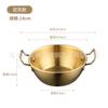 Cuenco de vino de arroz de acero inoxidable 304 de estilo coreano con asa, cuenco para cocinar, olla caliente, cuenco para condimentos, cuenco grande para bocadillos binaurales para restaurante