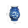 Vaso de Porcelana Azul e Branco de Jingdezhen Pinho Acolhedor Alça de Orelha Ruyi Enfeites Antigos para Sala de Estar Quarto Prontos para Venda