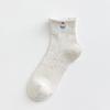 Envío Gratis Calcetines Algodón de Punto para Mujer con Volantes Calcetines Cortos Primavera y Verano Nuevo Malla Encaje Algodón Peinado Transpirable Absorbente de Sudor