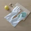 Novas luvas de silicone para lavar louça de comprimento estendido para mulheres, duráveis e à prova d'água, para tarefas domésticas, uso na cozinha, lavanderia, lavagem de vegetais e limpeza de louças