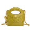 Bolso de Cadena Acolchado con Bola Dorada de Nicho para Mujer 2025 Nuevo Bolso Bandolera Tipo Cubo Bolso Pequeño Fragante Bolso Cruzado Bolso de Papas Fritas para Mujer