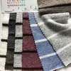 Tejido de Cachemira Cepillada de Rayas Finas Rayas Horizontales Estrechas Camiseta Interior de Algodón Multicolor Otoño e Invierno Tops de Manga Larga para Hombre y Mujer Jersey