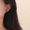 Pendientes Yicheng S999 de plata pura con forma de frijol rojo ovalado, de varios estilos, sencillos y combinables, con luz de frijol enamorado, de lujo, de nicho