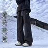 Pantalones Softshell Curvos a Prueba de Agua, Polvo y Golpes Dopamine para Exteriores, Tendencia Otoñal de Pierna Ancha Elásticos de Moda Casual Deportivos Largos