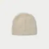 Gorro de Punto Cepillado de Color Sólido Mezclado con Lana de Alpaca Hecho a Mano para Mujer Otoño Invierno Gorro Corto de Lana a Juego