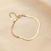 Pulsera de hueso de serpiente plana de plata de ley s925 para mujer, estilo frío minimalista, cadena de cuchillo de lujo ligero con temperamento ins de alta calidad