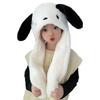Muñeca de conejo móvil Otoño e invierno japonés Perro Pacha bufanda cálida engrosada mono dos piezas tres piezas orejeras gorro