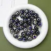 Cuentas Ding Yi Leng Yue 16 mm Color Zircón Arena de Diamante Resaltado Resina Galvanizada Agujero Recto Accesorios de Cuentas para Bricolaje