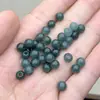 Accesorios de Cuentas Redondas con Agujero Grande de Jadeíta Azul Agua Grado A Natural, Cuentas Sueltas de Piedra de Jade Accesorios para Pulseras y Collares DIY