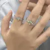Un par de anillos de amantes tamaño ajustable chica cool y hot ángel y diablo novias pero realmente lindo regalo de cumpleaños
