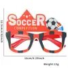 Gafas Divertidas de Fútbol para el Mundial 2026 EE.UU.-Canadá-México Accesorios para Fotos de Fiesta de Cumpleaños Marcos de Colores Disfraz Feliz