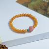 Pulsera de Cuentas Redondas de Jade Dorado de Xinjiang Pulsera de Bambú Pulsera de Jade Calabaza Pulsera de Melón Bendecido de Jade Dorado Colorido Suministro en Vivo