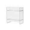 Mueble Lateral de Sofá para Sala de Estar Minimalista Moderno Gabinete de Almacenamiento Gabinete de Almacenamiento de Pie Estante de Almacenamiento para Baño Gabinete de Almacenamiento Transparente