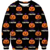 Moletom Novo de Halloween 2025 Série de Abóboras de Halloween Estampado em 3D Moletom de Gola Redonda para Homens e Mulheres Roupas Transfronteiriças