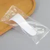 Raspador de Depilación Corporal Belleza Plástico PP Raspador Cuchara Raspadora Tabla de Afeitar para Depilar Axilas Palo Curvo en S Cuchara Empaque Independiente
