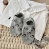Calcetines Finos para Mujer de Verano Invisibles de Dibujos Animados Lindos Calcetas Tipo Barco Silicona Antideslizante Japoneses Gatito Calcetines Bajos Sin Costuras