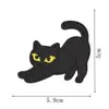 Parche Bordado de Gato Negro Emocional Tsundere Gato Perezoso Enojado Injustamente Divertido para Reparar Agujeros en Ropa Termoadhesivo