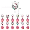 Kit de Decoração para Festa de Aniversário da Hello Kitty Sanrio Bandeira Cartão de Bolo Arranjo para Atmosfera de Feriado Infantil Suprimentos