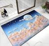 Alfombra de Tierra de Diatomeas para Baño Absorbente Alfombra para Pies Entrada Resistente a la Suciedad Resistente al Desgaste Fácil Cuidado Alfombra de Piso
