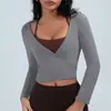 Ropa Deportiva Profesional de Pilates y Yoga para Mujer, Body de Tirantes Largos de Manga Larga, Secado Rápido, Ajustado, Ropa para Danza y Fitness