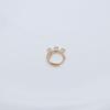 Anillo de banda de oro auténtico de 14 quilates que preserva el color, clip redondo para la oreja, accesorios para aretes caseros, aretes caseros, joyería semiacabada.