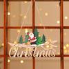 Adornos navideños de madera de Navidad pintados, etiqueta de madera de Navidad, colgante, árbol de Navidad, piezas colgantes, escena, decoración, colgante