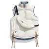 Chaleco reversible para hombre, chaleco de algodón relleno de plumón, estilo unisex, cálido y grueso para invierno, talla grande, chaleco juvenil, ropa para hombre
